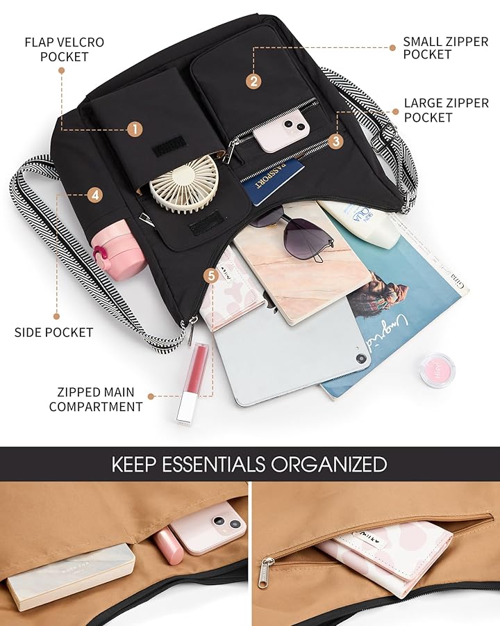 KALIDI Nylon Crossbody Bags for Women Trendy Cross Body