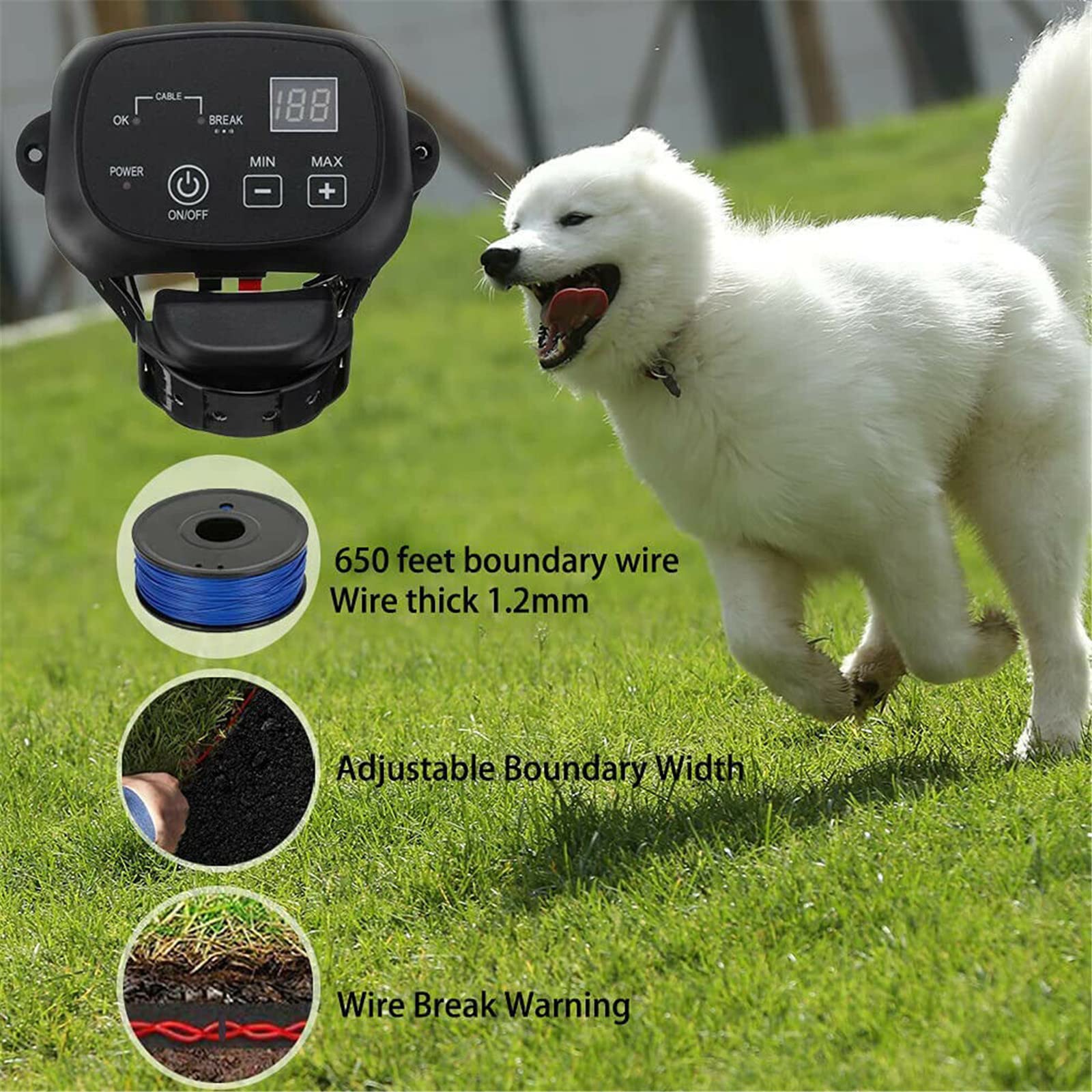 Above Ground Fenceless Dog Barrier Dog Fence Outdoor Electric Dog
