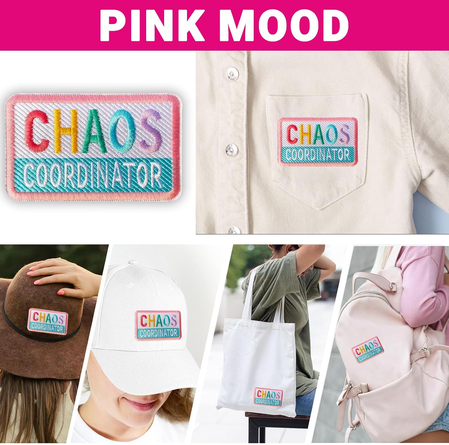 Chaos Coordinator 3 Inches Patch Embroidered Badge Patch Hook and Loop Backing Chaos Coordinator Cute Embroidery Patch for Backpacks, Hats, Bags,Dog Harness, Vests