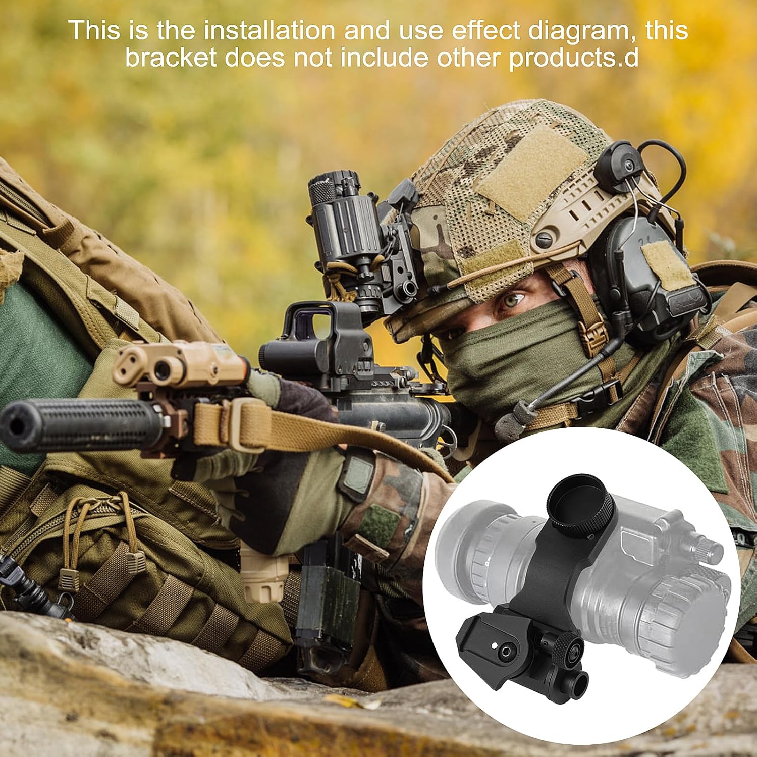 Gexmil Night Vision Goggles Mount J-Arm Headset Adapter PVS 14 Night Vision Mount PVS 14 J Arm