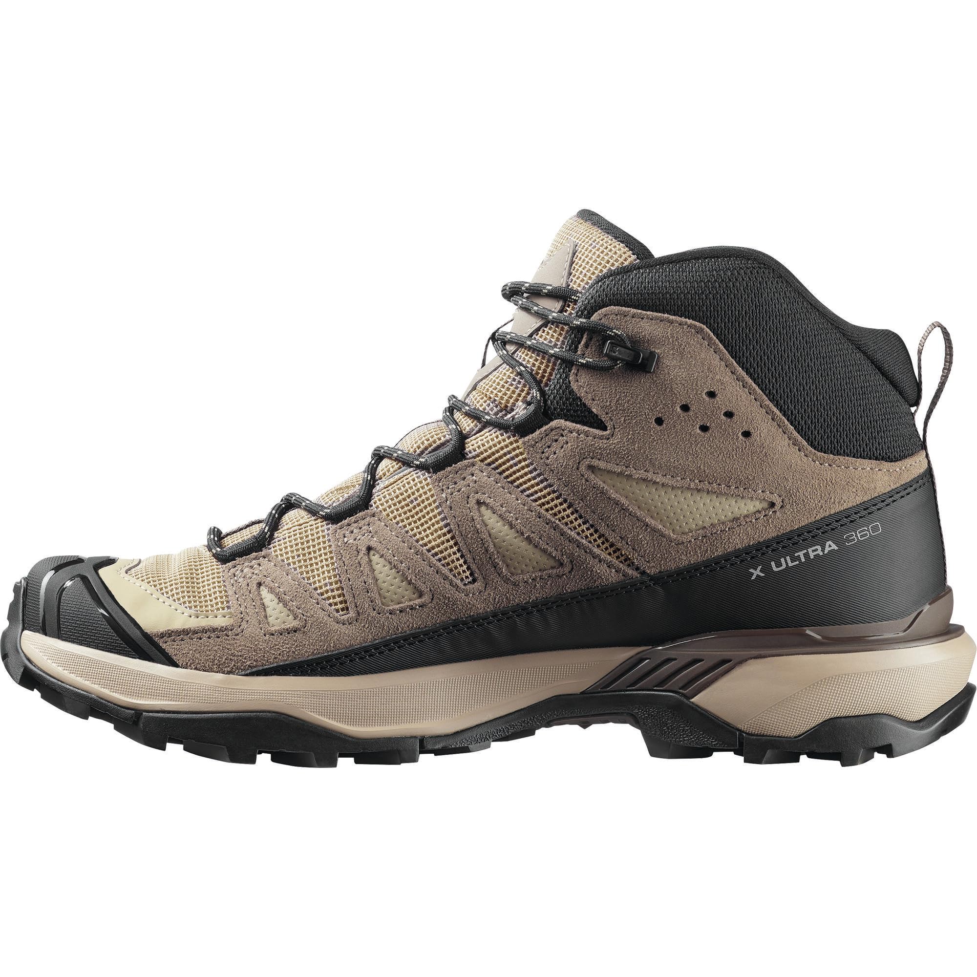 Salomon X Ultra 360 Leder Mid Gore Tex, wasserdichte Herren-Wanderschuhe mit voller seitlicher Stabilität