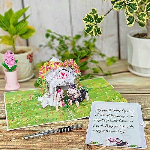 Miniatura 5 de 22 CRAFT Tarjetas desplegables de San Valentín para parejas, tarjetas de San Valentín, tarjeta de felicitación para amor, ella, él