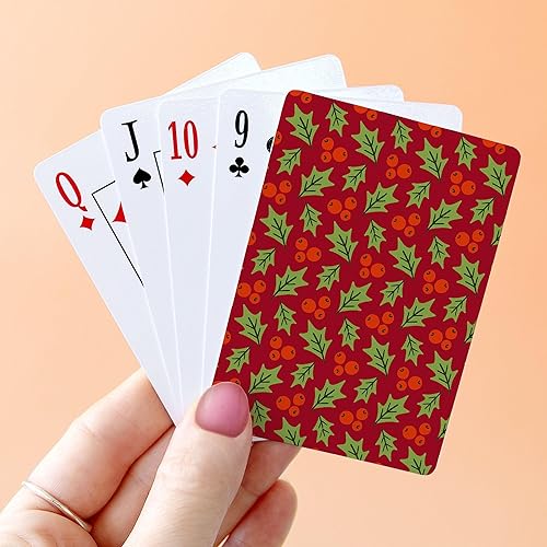 Miniatura 4 de CafePress Christmas Holly Pattern Standard Size Playing Cards