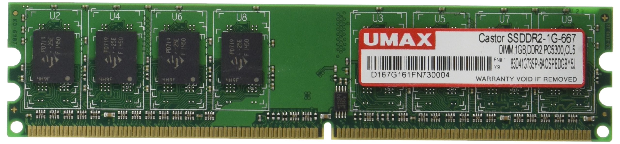 | UMAX 1GB DDR2-667(128*8) 1GBit DDR2-667 デスクトップ用