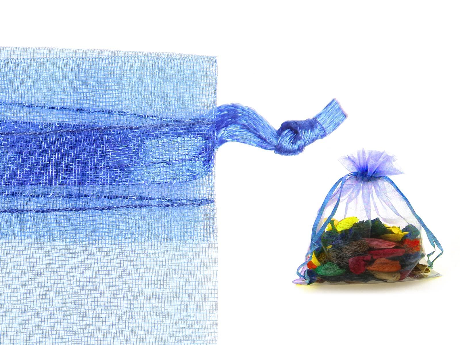 Woreczki z organzy, 100 sztuk, 7 x 9 cm, na prezent, na festiwal, imprezę, wesele i do codziennego umieszczania biżuterii, kosmetyków, słodyczy (mieszanka kolorów)