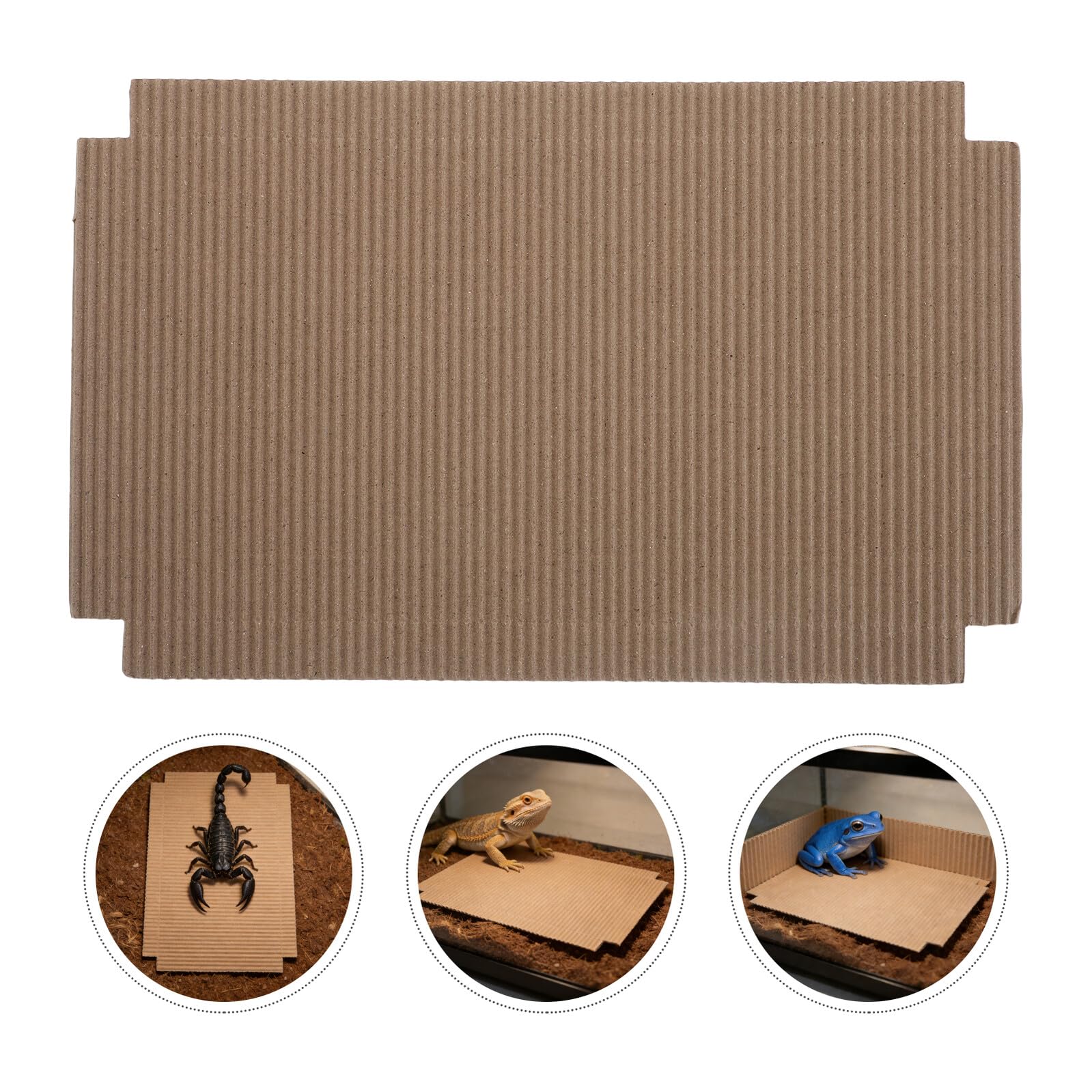 Kisangel Rivestimento Ondulato per Terrario Rettili 100 Pezzi 12,8x8 Carta Assorbente per Fondo Gabbia Lucertole Serpenti Tartarughe Substrato Facile Manutenzione