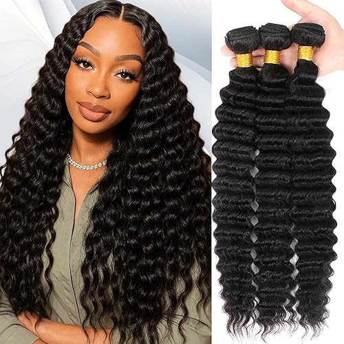 12A Deep Wave Bundles Human Hair 20" 22" 24" 300g