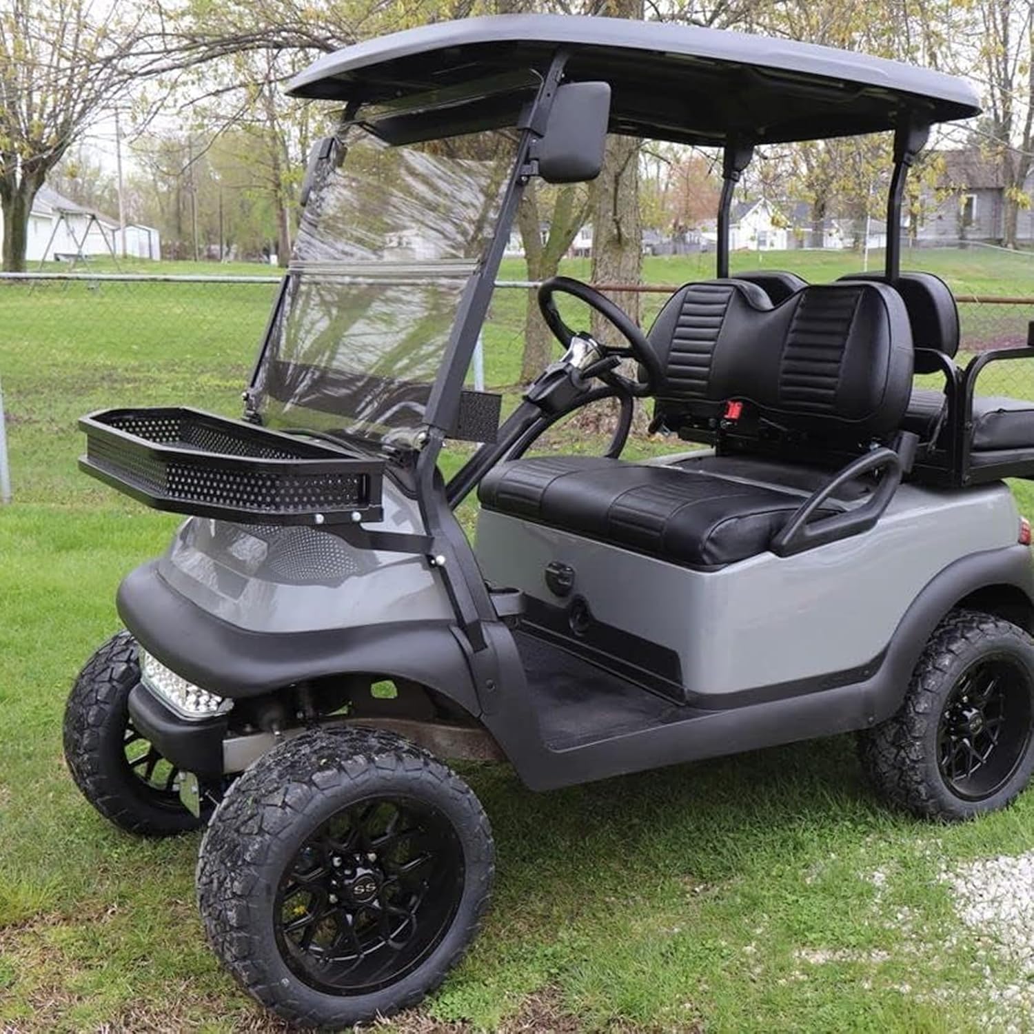 Huskey Parts Company Heavy Duty Front Clay Basket Outer Cargo Utility Basket Compatible with EZGO TXT/RXV/VALOR/S4/LIBERTY; Club Car DS/Precedent/Onward/Tempo; /Yamaha G22-G29 Golf Cart (Selective)