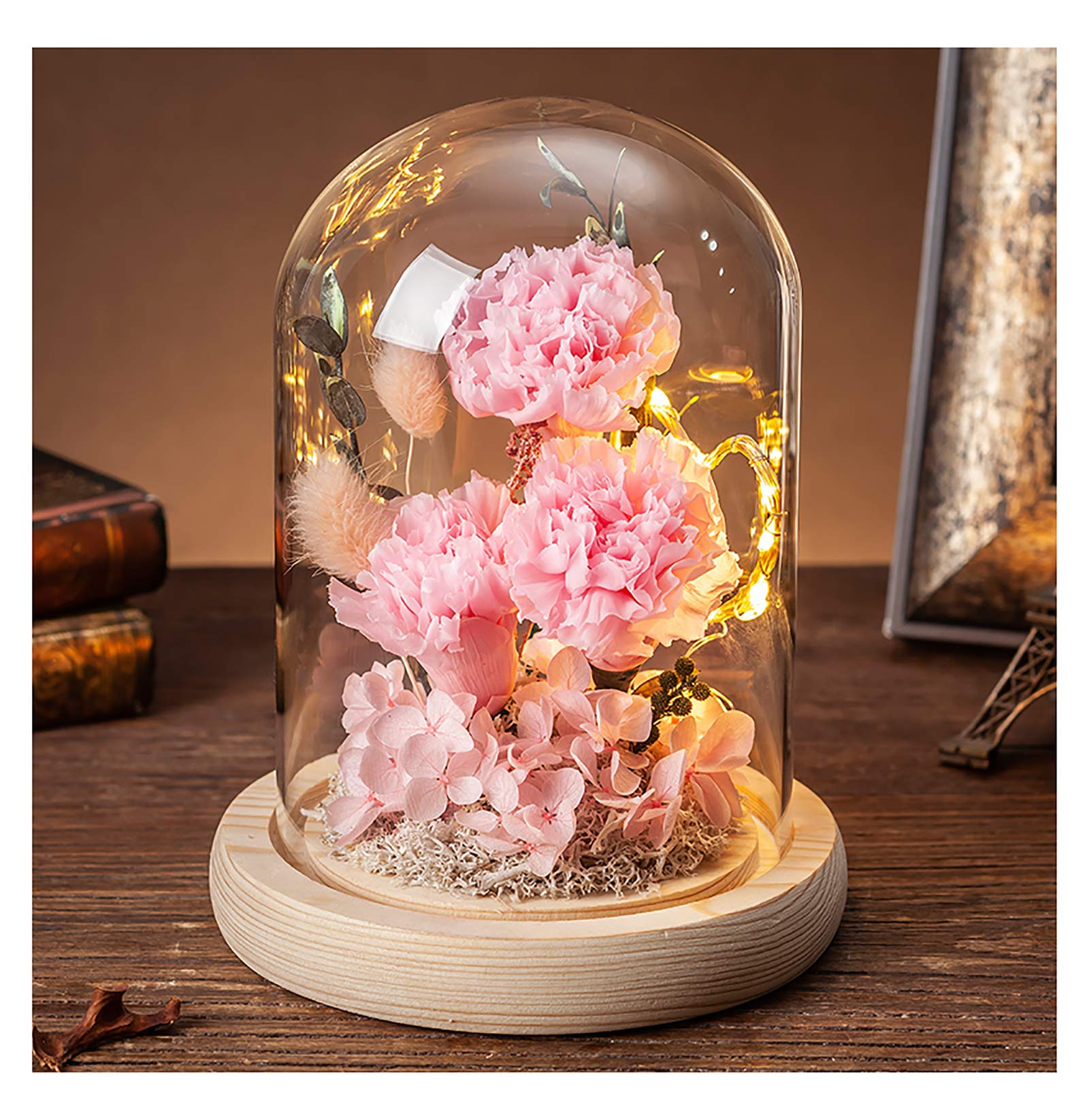 Amazon｜プリザーブドフラワー ガラスドーム 薔薇 枯れない花