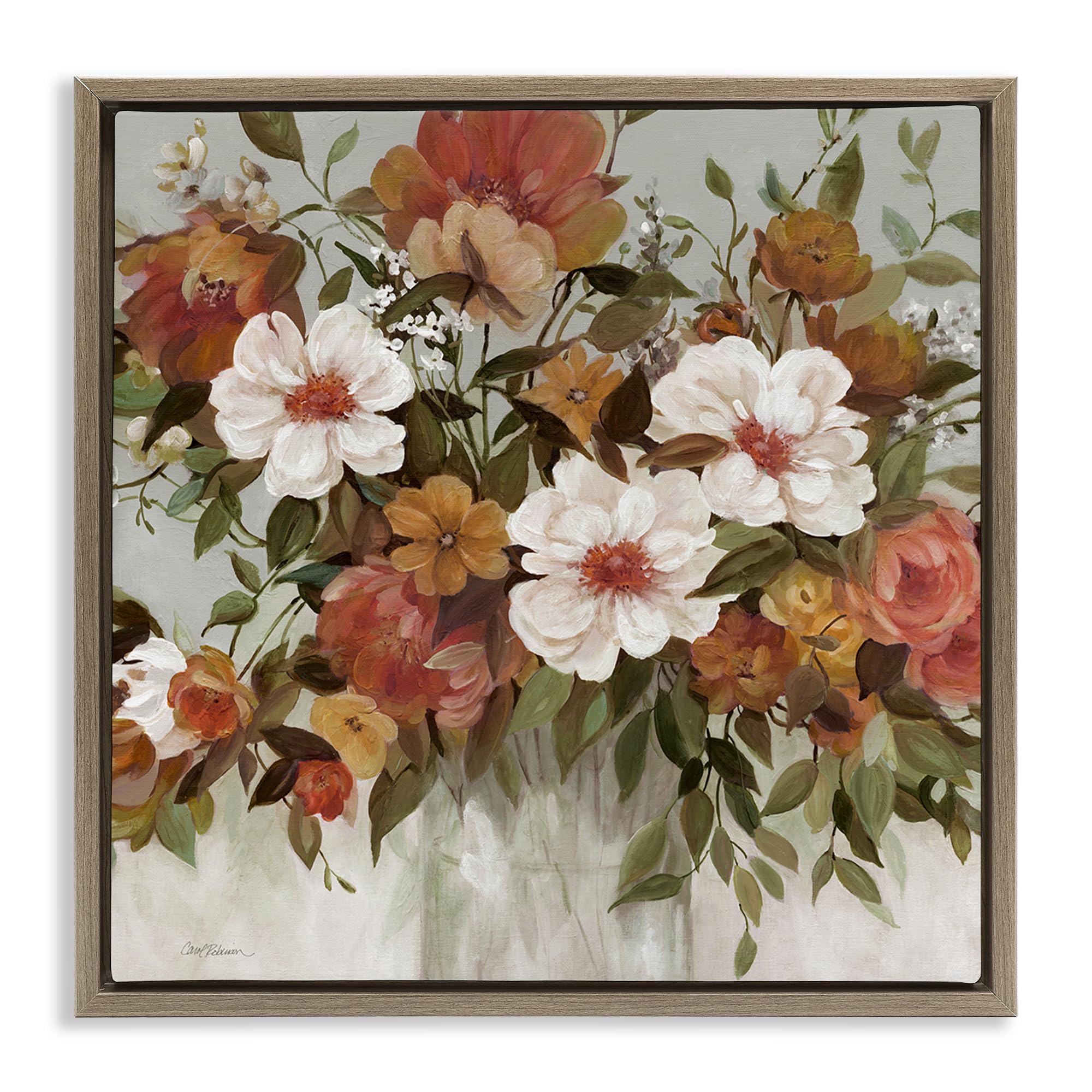 'Muted Vibe Bouquet'| Floating Frame Canvas Art