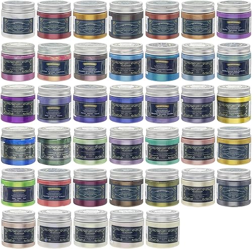 Miniatura 5 de CSY art gallery Juego de pintura acrílica metálica con efecto iridiscente de dos tonos, color rosa, botella de 2 onzas, pigmento rico a base de