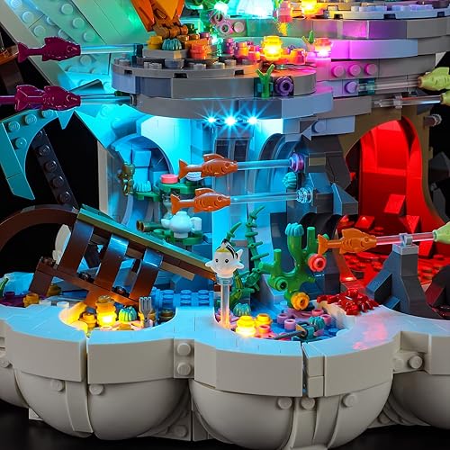 Miniatura 8 de BRIKSMAX Kit de iluminación LED para LEGO-43225 The Little Mermaid Royal Clamshell  Compatible con el modelo de bloques de construcción Lego Disney