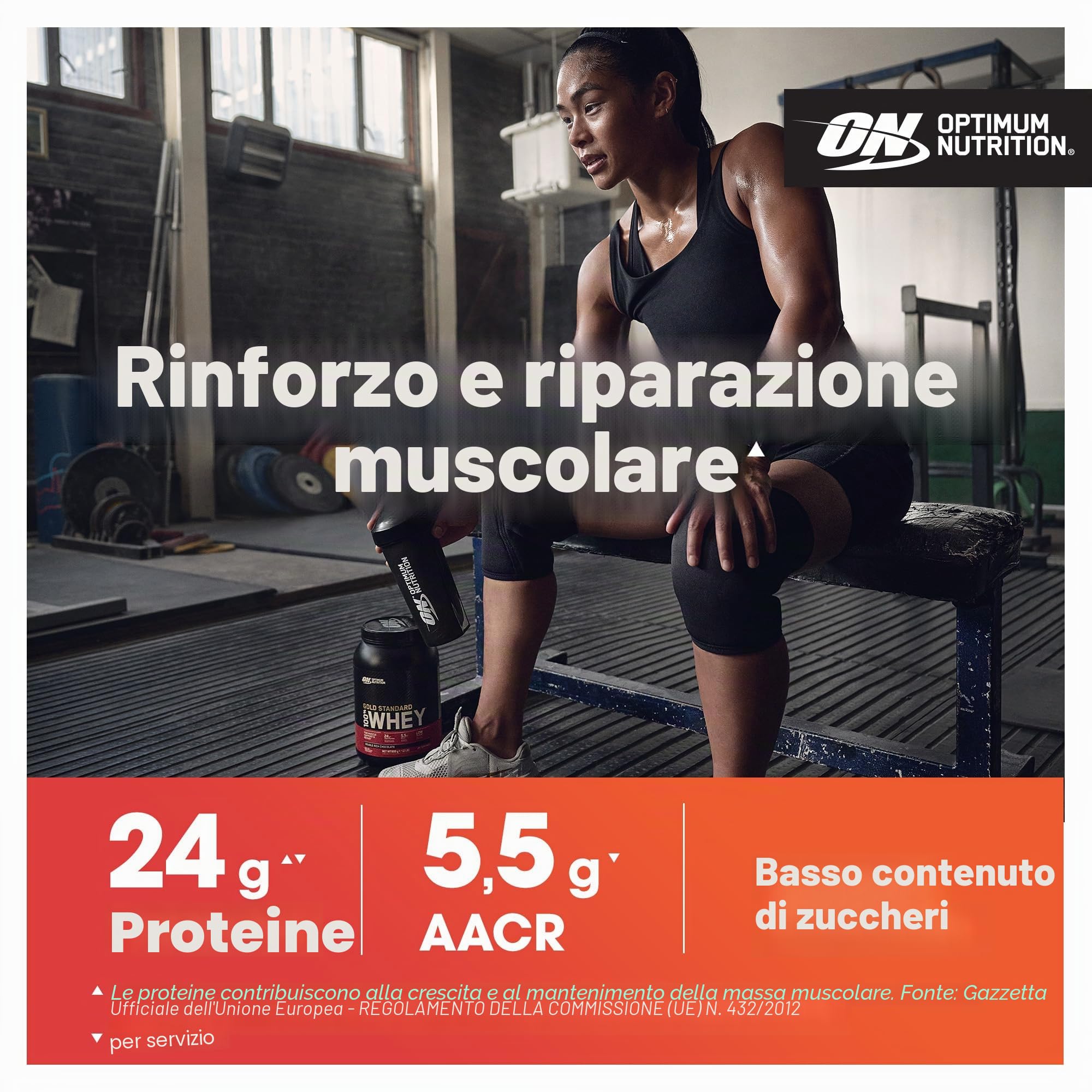 Optimum Nutrition Gold Standard 100% Whey, Proteine in Polvere, Gusto Doppio Cioccolato, 1.62kg, 54 Porzioni
