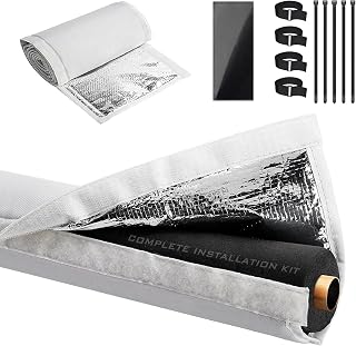 5-Layer HVAC Copper Pipe Insulation Cover with UV Resistant Tape, Flexible Copper Line Insulation Sleeve, 72x10.2 Inch, 600D Oxford, Complete Installation Kit, Light Grey