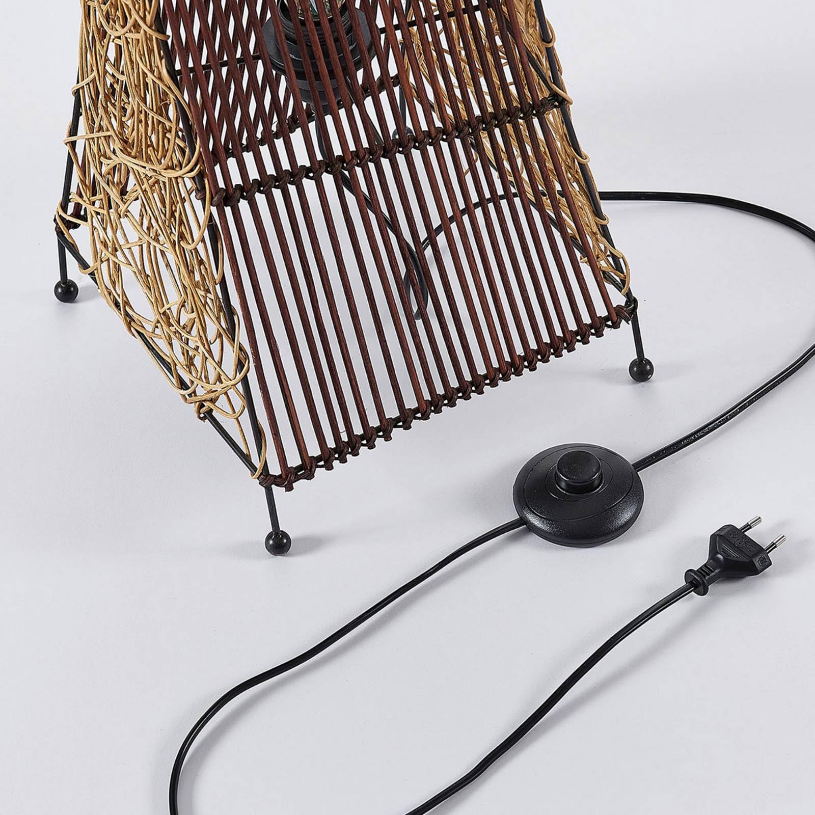 Lindby Lampada da terra colore Ocra ad es. Soggiorno & Sala pranzo lampada in legno