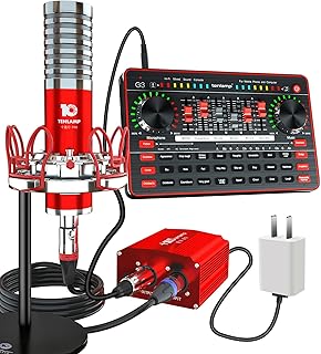 tenlamp Studio Microphone Bundle, Professional Large Diaphragm XLR Cardioid Condenser Mic & G3 Audio Interface with Mixer ...