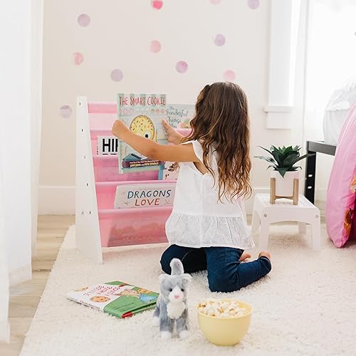 Miniatura 5 de Wildkin estantería de lona para niños y niñas, diseño de madera con cuatro estantes de tela, mantén las habitaciones, salas de juegos y aulas