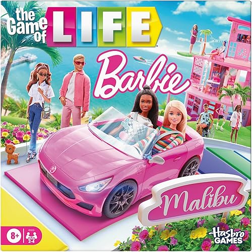 Hasbro Games The Game of Life Barbie Edition Juego de mesa A partir de 8 años 2 a 4 jugadores Divertidos juegos familiares para niños y adultos