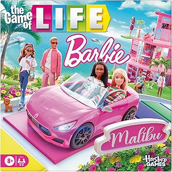 Hasbro Games The Game of Life: Barbie Edition Board Game | Ages 8+ | 2 to 4 Players | Fun Family Games for Kids and Adults | Kids Gifts (Amazon Exclusive)