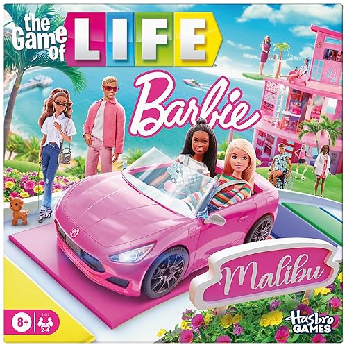 Hasbro Games The Game of Life: Barbie Edition Board Game | Ages 8+ | 2 to 4 Players | Fun Family Games for Kids and Adults | Kids (Amazon Exclusive)
