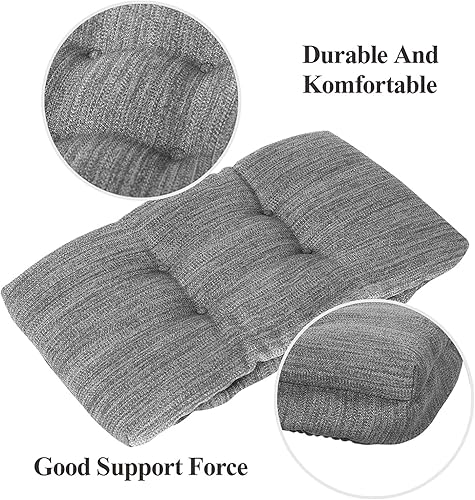 Miniatura 10 de baibu Juego de 2 cojines de taburete rectangulares, súper transpirables, cojines para taburete de bar con cuatro correas, solo 2 almohadillas