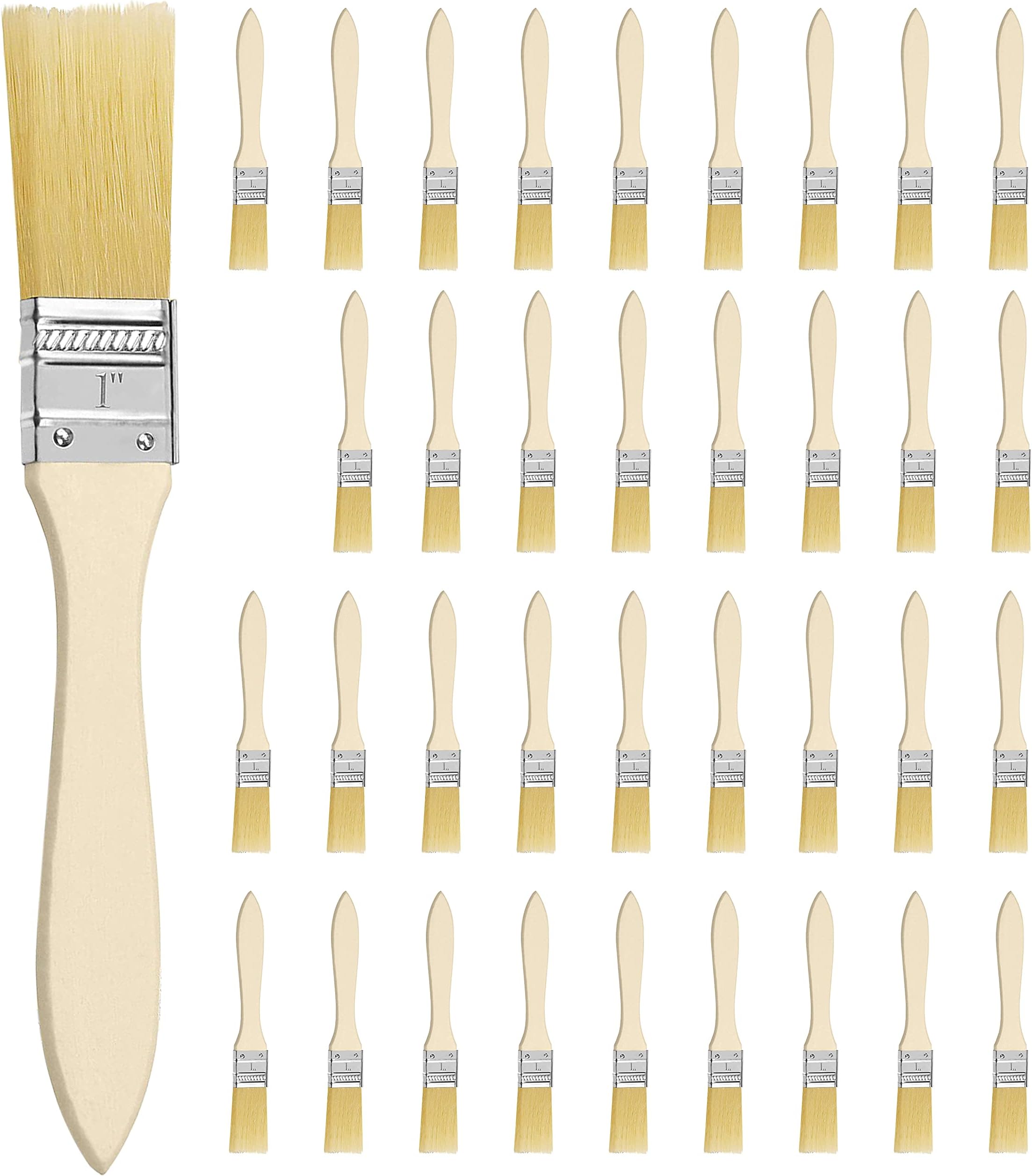 32 Stück Malerpinsel Set 50mm Breit - Flachpinsel Lackpinsel Kunstfasern DIY