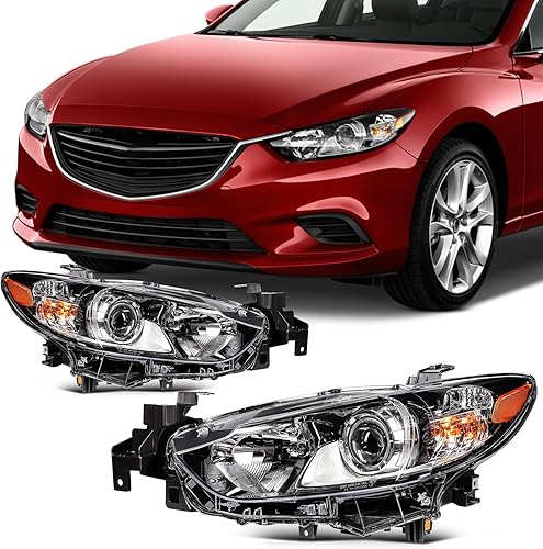 Miniatura 82 de SCITOO Faros delanteros para Jeep Grand Cherokee 1999-2004, carcasa cromada, reflector ámbar, lente transparente, lado del conductor y del pasajero