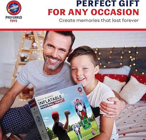 Miniatura 7 de Inflatable Football Target - Double-Sided Toss Training Game with Mini Footballs - Fun Kids Throwing Football Games for Indoors, Outdoors,