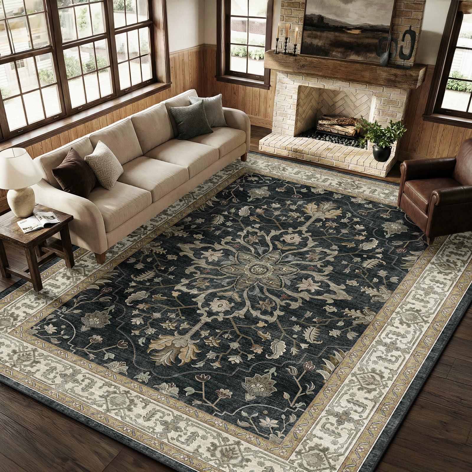RELEANY Area Rugs 8'x10' Washable Non-Slip