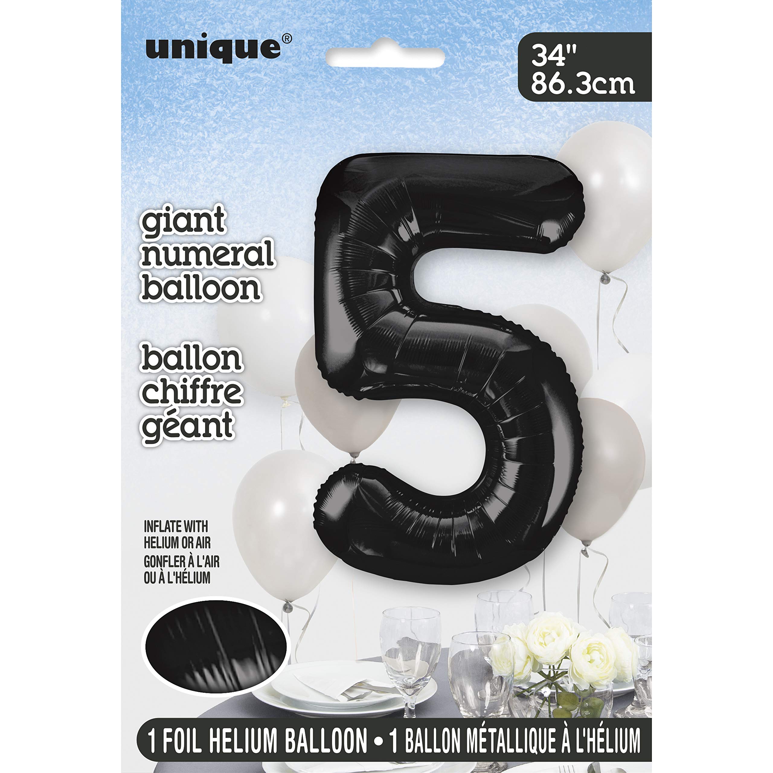 Balon foliowy w kształcie liczb, duży, 86,4 cm