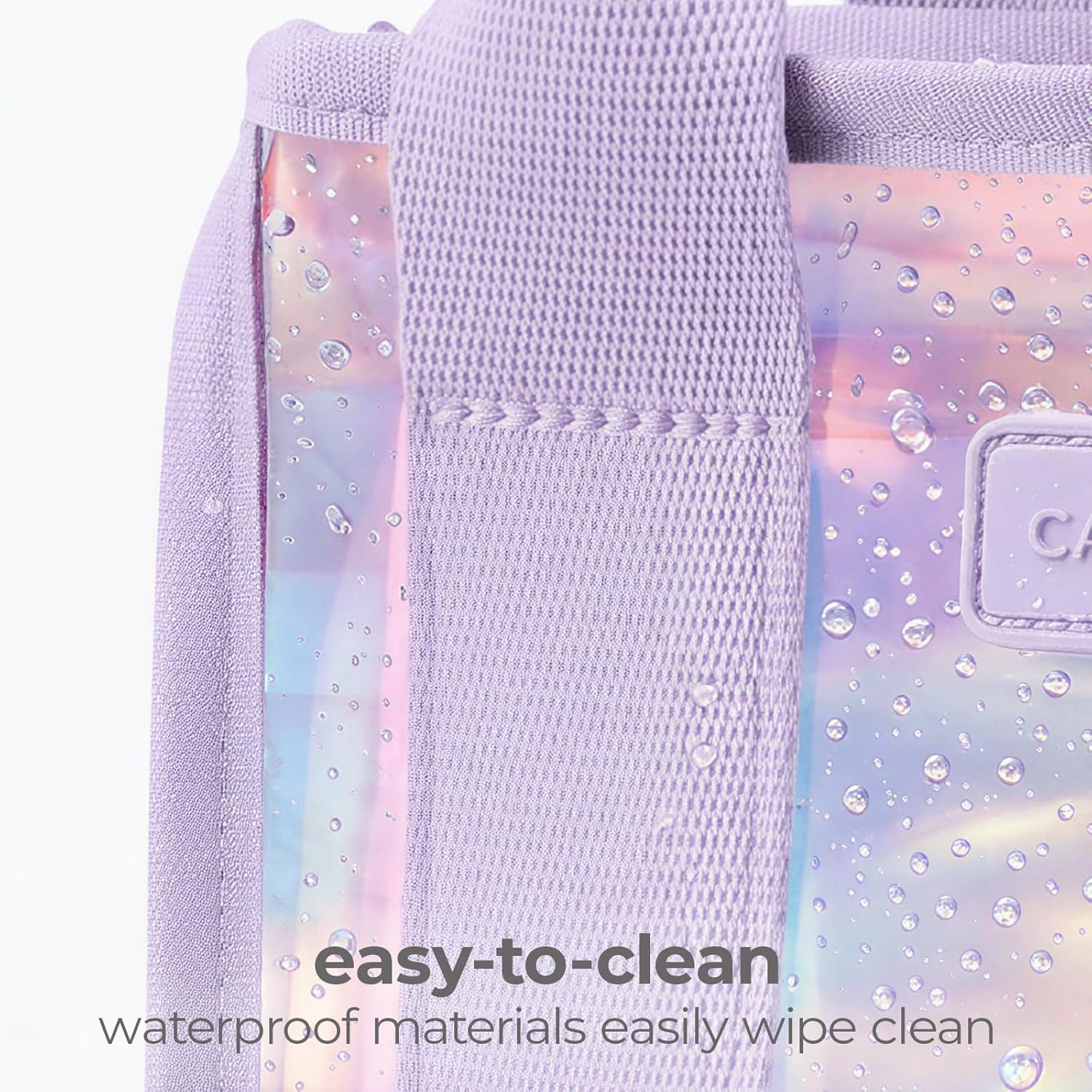 Case-Mate Soap Bubble Jelly Stadium Bag for Women - Clear Tote Bag for Stadium Events - Iridescent Mini Purse with Crossbody Strap - Water-Resistant Tote Handbags for Keys, Phone, Wallet & Sunglasses