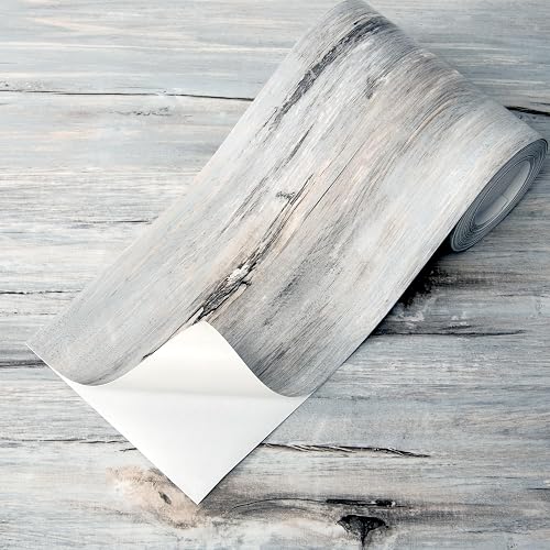Art3d Wood Textured Peel and Stick Tiles 40-Pack Dust Grey