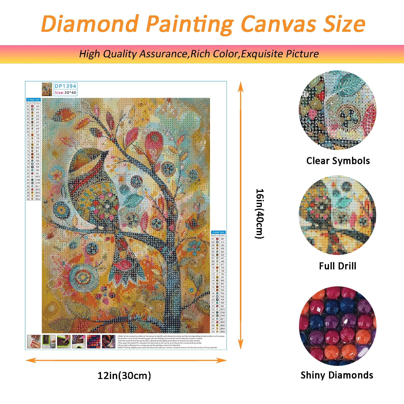 Auremi 5D Dragon Diamond Painting Kits For Adults, DIY Animal