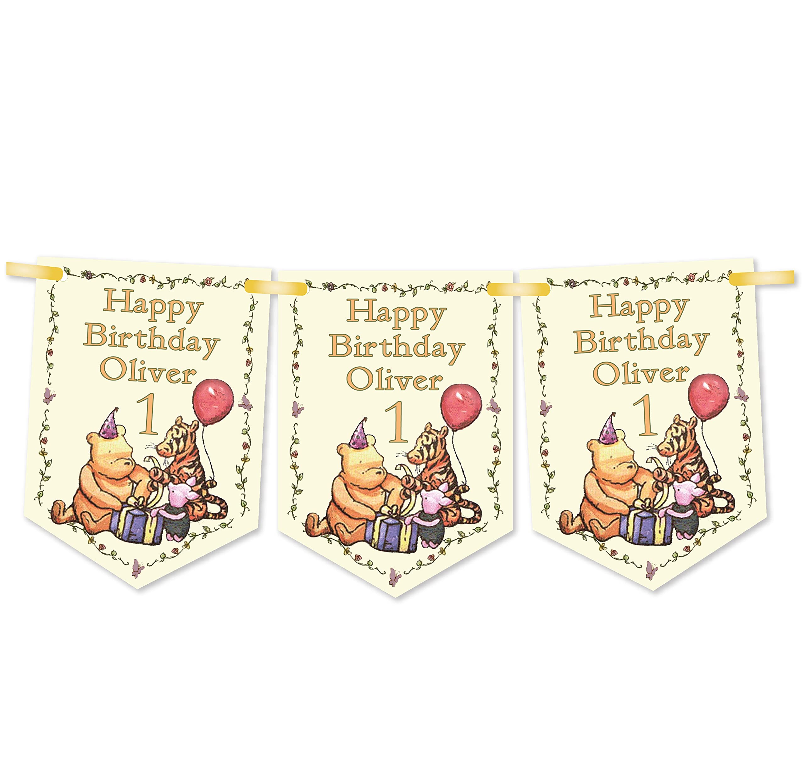 PERSONALISED BIRTHDAY BUNTING,BIRTHDAY BANNER,PARTY DECORATIONS, BOY OR GIRL, ANY AGE