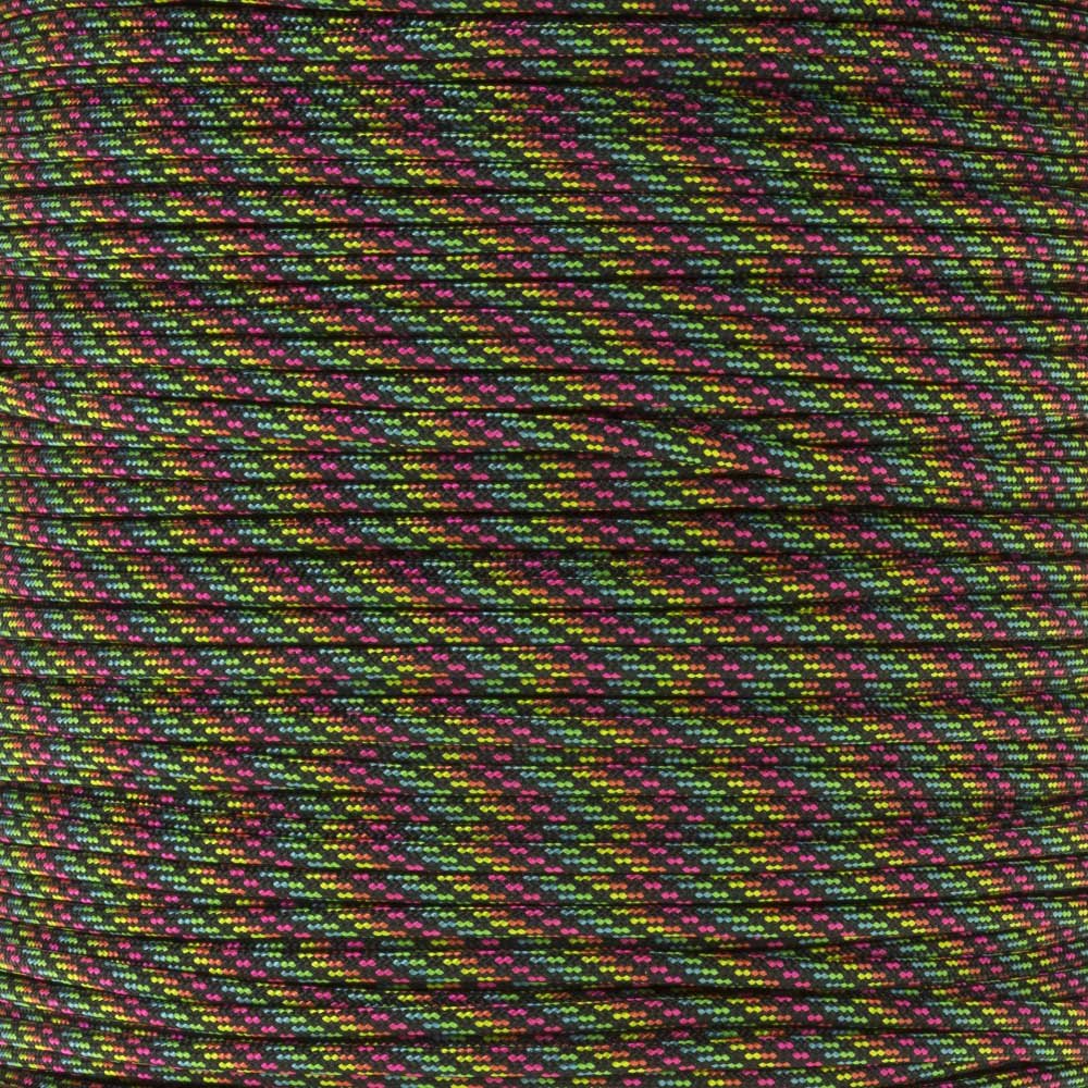 Paracord Planet 10 Foot Hanks of 550 Type III 7 Strand Paracord (Disco Night 10 Feet)