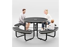 Metal Picnic Tables: Lifetime Outdoor Coated Steel Tables