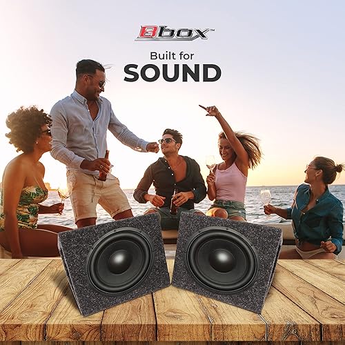 Vista 18 de Atrend Bbox Pro Audio Tuned 6.5 pulgadas - Altavoces premium mejoran el sonido y los graves - Terminales de acabado de níquel para coche/camión