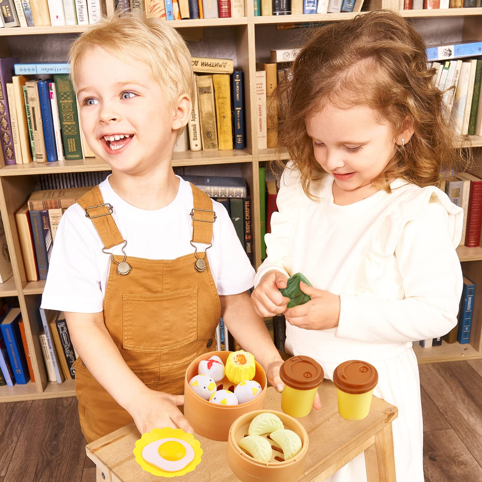 Buy oADANNUo 84-Piece Pretend Play Toy Food Kitchen Set, Asia Dim Sum