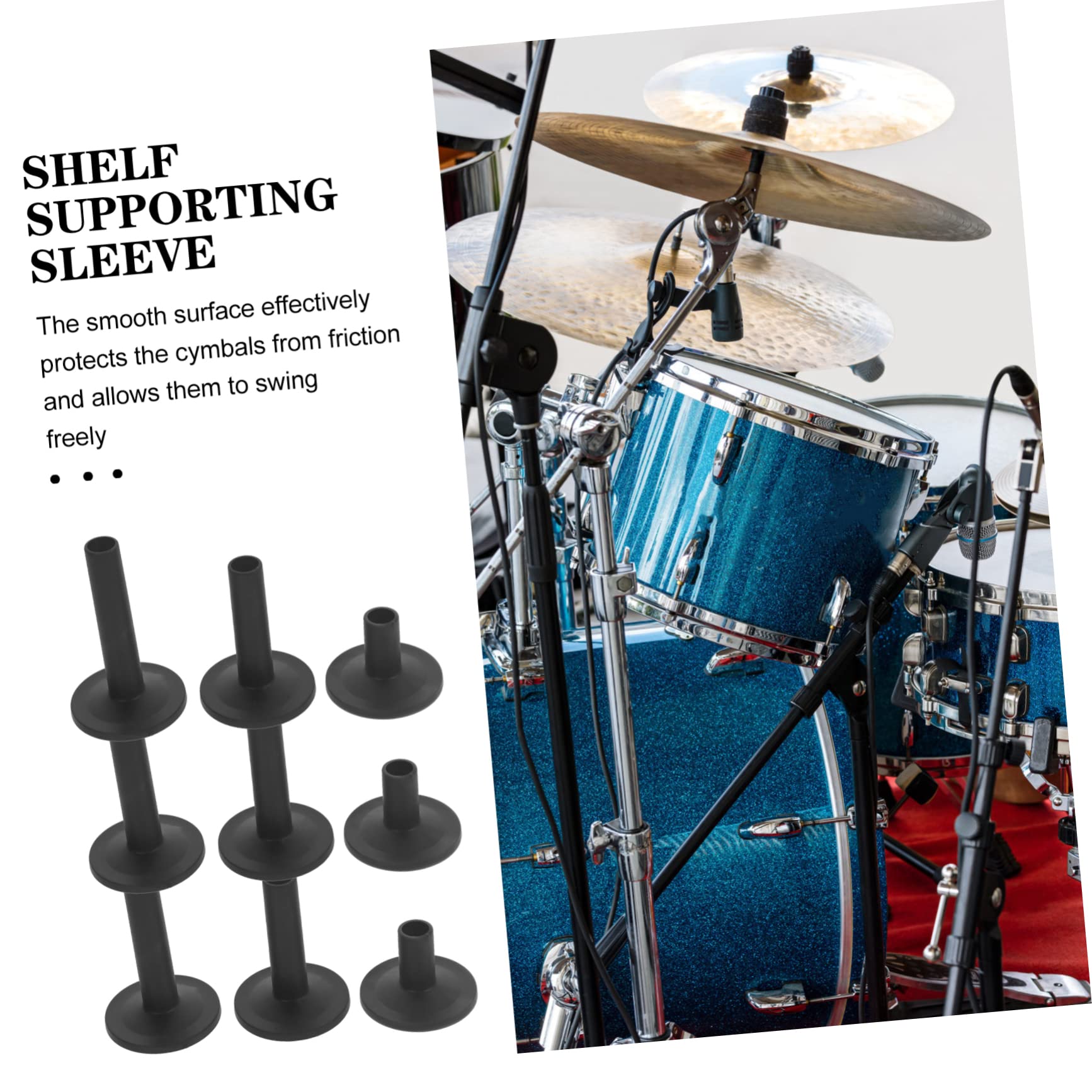 60pièces Manchons De Avec Base Accessoires Fiables Pour Batterie Et Tambour Compatibles Avec Drums Électroniques Et Traditionnels