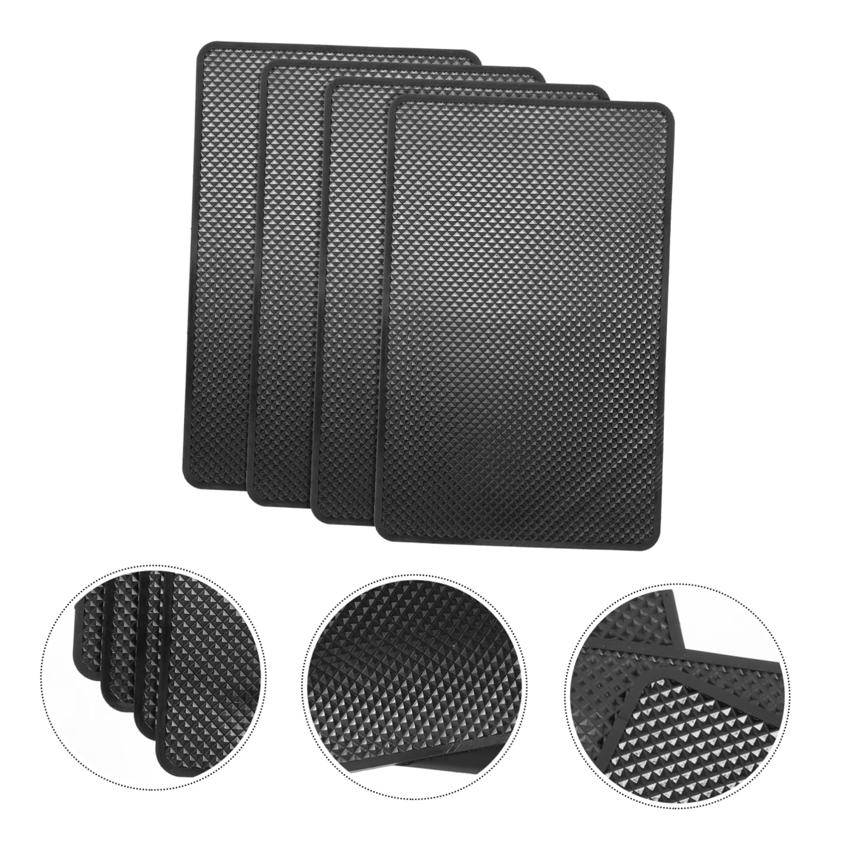 COLLBATH 4Pcs Non Slip Car Dash Mat Sticky Dashboard Pad for Phones Dolls and Car Accessories Universal Anti Skid Car Dashboard Mats