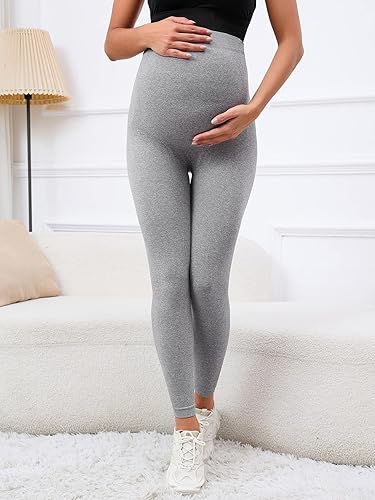Miniatura 4 de GORGLITTER Leggings de maternidad para mujer sobre el vientre, mallas de yoga para embarazadas