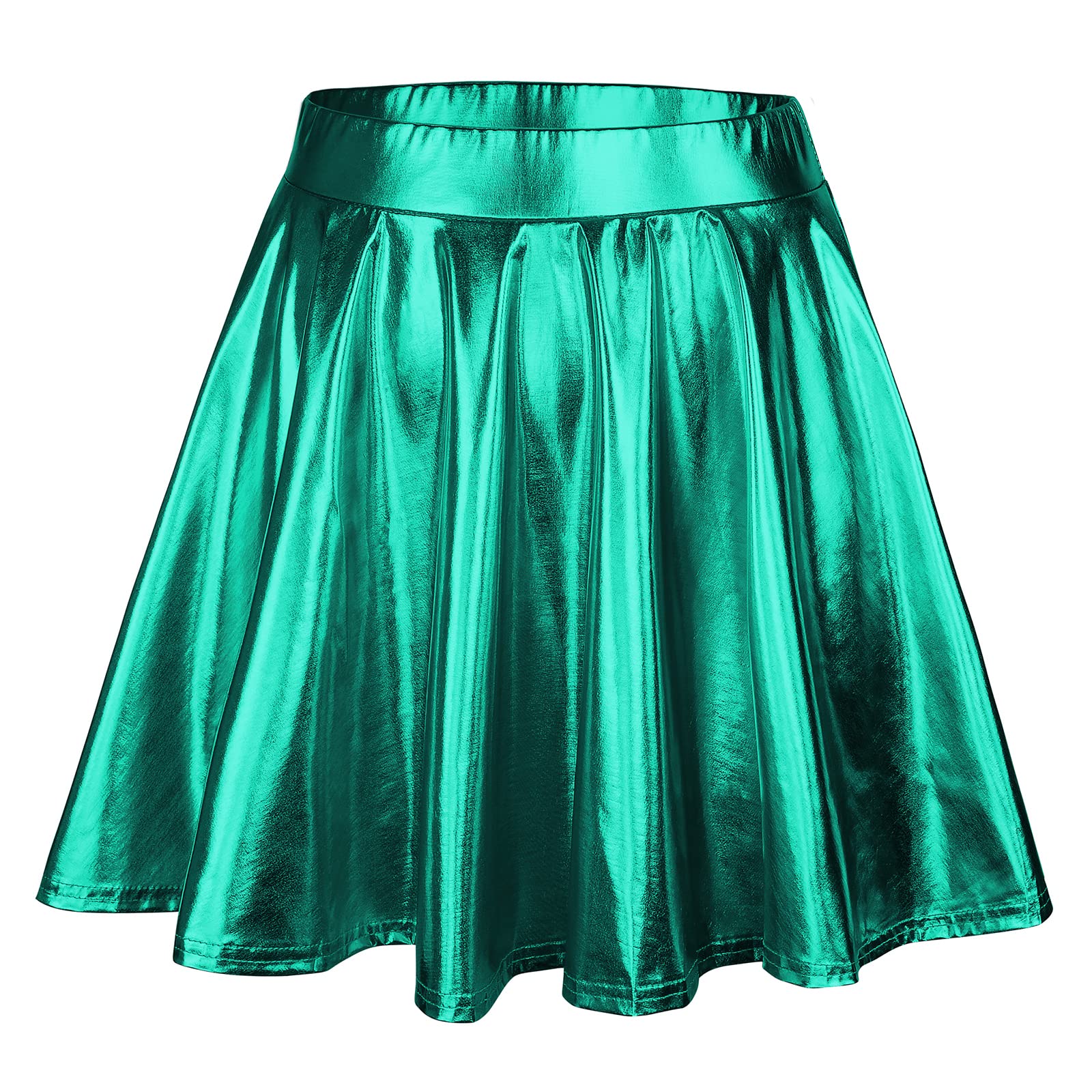 American Trends Minigonna da donna plissettata, svasata, gonna metallizzata, gonna da tennis atletica