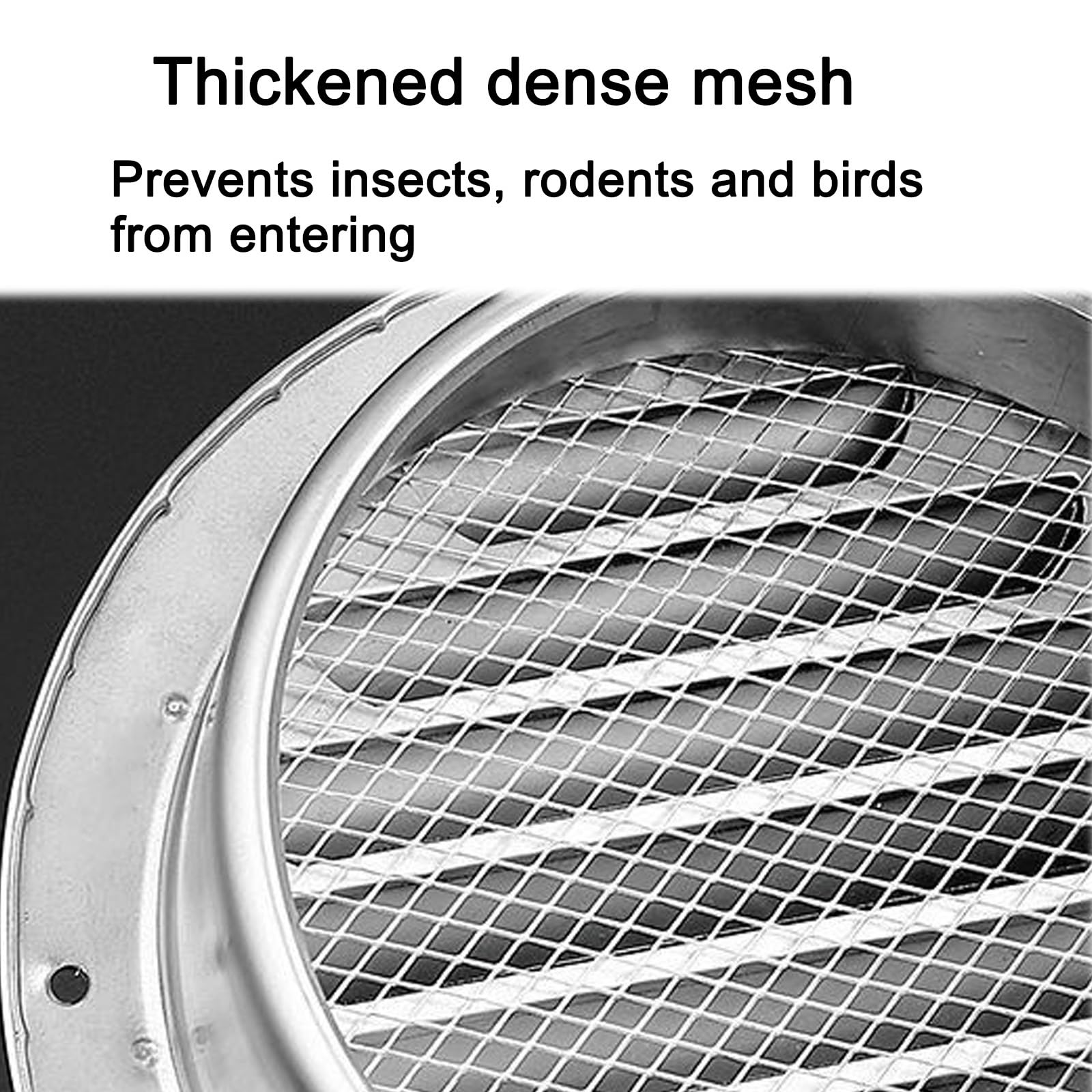 Grille d'aération ronde en acier inoxydable pour ventilation murale
