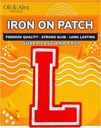 Miniatura 40 de Parches de letras termo-adhesivas de alta calidad – Lindas letras para ropa – Parche universitario para ropa – Letras bordadas de 4 1/2 parches