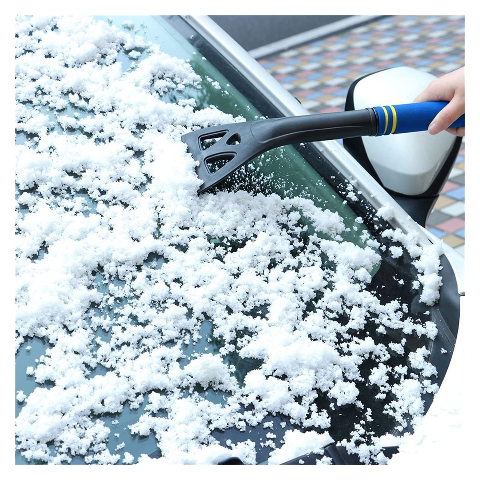 Brosse à Neige pour Pare-Brise, Brosse à Neige, grattoir à Glace pour Pare-Brise de Voiture, Brosse à Neige Extensible avec poignée en Mousse Compatible avec Camion SUV Windows Wehicle