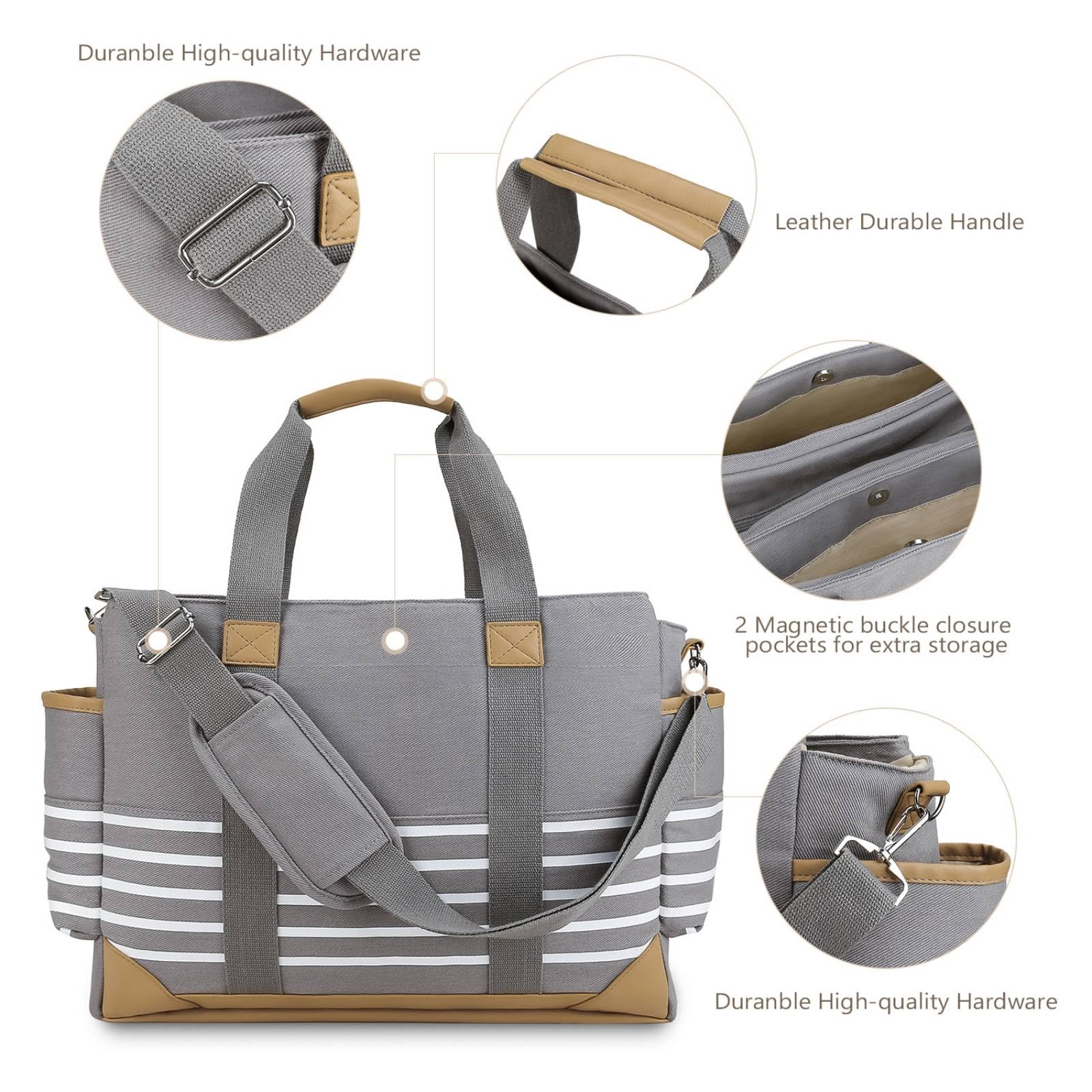 Borsa Fasciatoio con Tracolla Capiente Borsa con Ganci Strutturata Borsone per, Asilo Nido