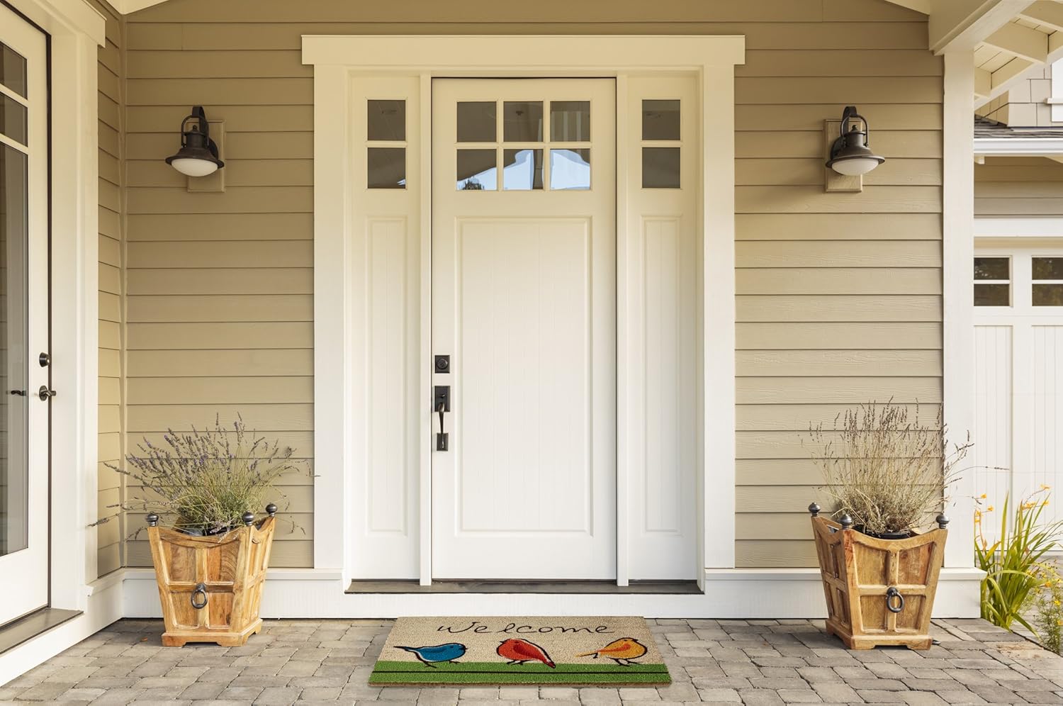 DII Natural Coir Doormat Welcome Mat, 18x30, For the Birds, 2 Piece: Home & Kitchen