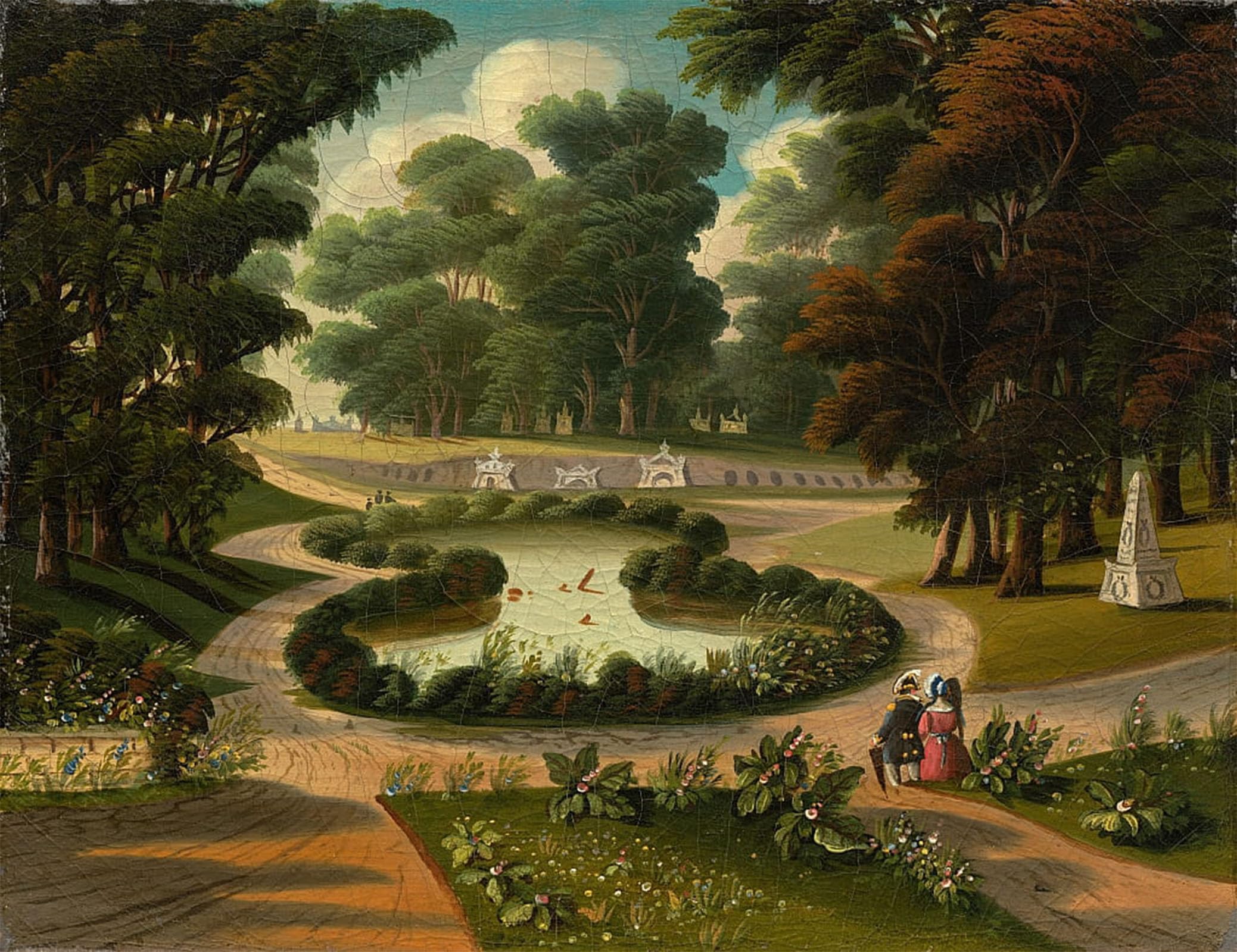 Impression d'art Art Tableau Cimetière Mount Auburn image sur toile