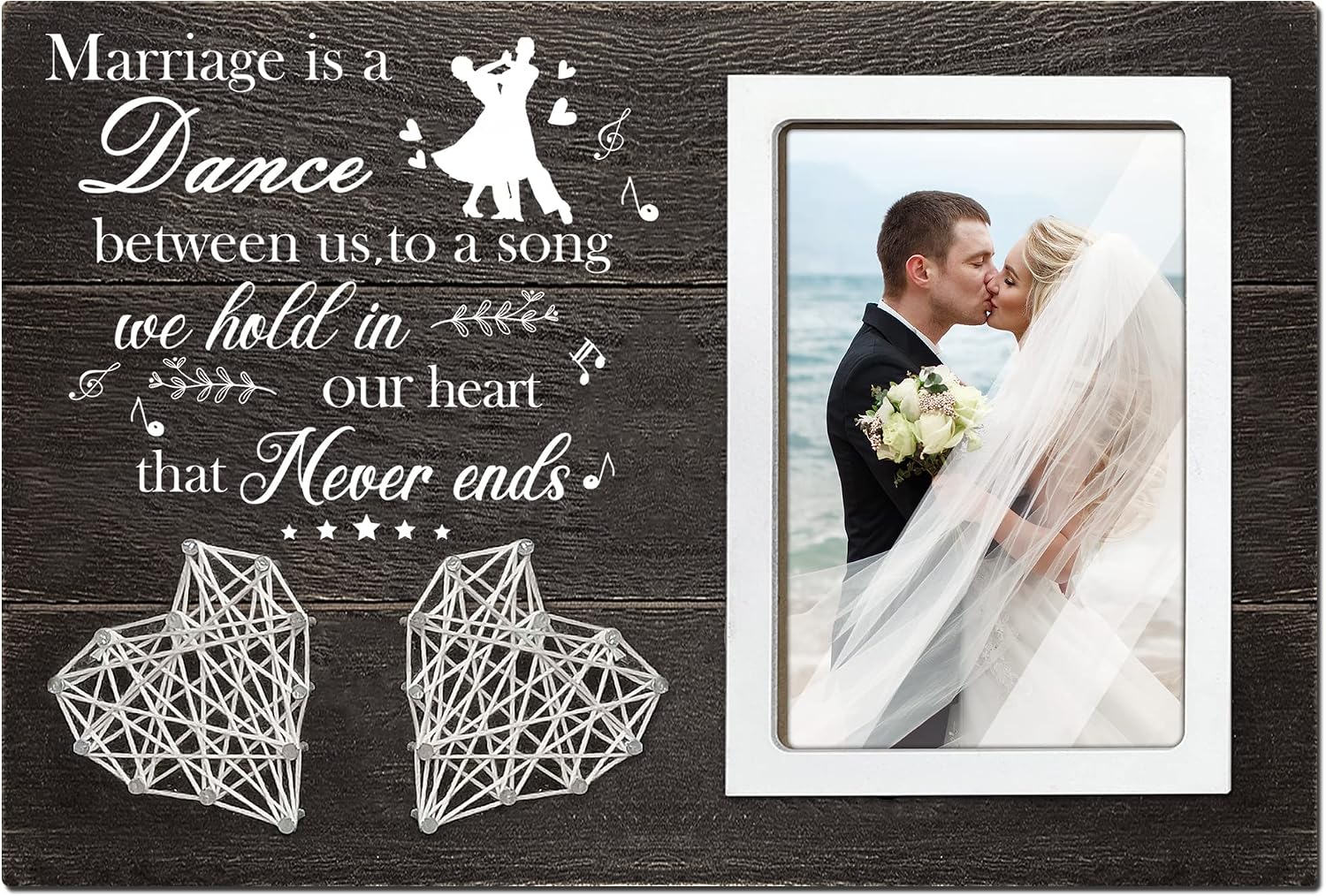 cocomong Wedding Gifts - Gift for Anniversary Couple, First Dance Wedding Gift Picture Frame, Romatic Gifts for Her/Him, Valentines Day Gifts for Her 4x6 Picture Frames