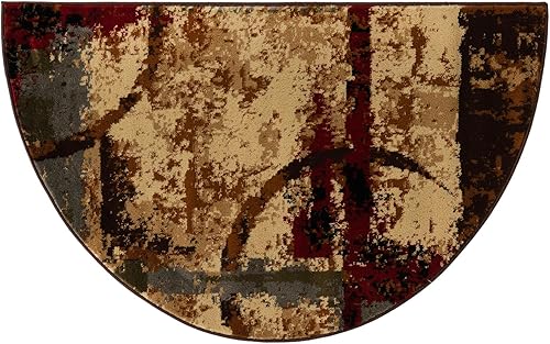 Miniatura 3 de Unique Loom Barista Collection - Alfombra de área - Catuai (2 pies 7 pulgadas x 4 pies, hogar, multimarrón)